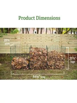 3-Bin Wire Composter -Gardenhaus Shop 40 280 dims GSC