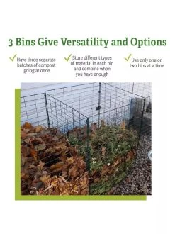 3-Bin Wire Composter -Gardenhaus Shop 40 280 versatility GSC