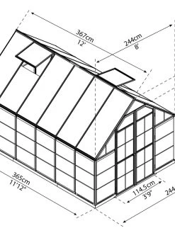 Canopia® By Palram Balance Greenhouse, 8' X 12' -Gardenhaus Shop 8588023 06V jpg