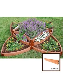 Classic Sienna Versailles Sunburst Raised Garden Bed With 2" Boards