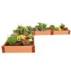 Classic Sienna Raised Garden Bed "L" Shaped With 2" Boards -Gardenhaus Shop 8588255 04v