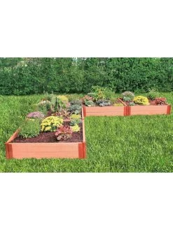Classic Sienna Raised Garden Bed "L" Shaped With 2" Boards -Gardenhaus Shop 8588255 05v