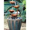 Copper Lotus Cascading Fountain