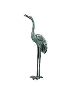 Bronze Crane Statues, Large -Gardenhaus Shop 8589919 001v