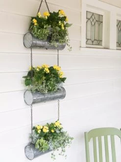 Galvanized Hanging Triple Planter -Gardenhaus Shop 8595213 1108 tif