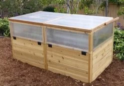 Garden In A Box Cedar Raised Bed With Greenhouse, 3' X 6' -Gardenhaus Shop 8597082 04V tif