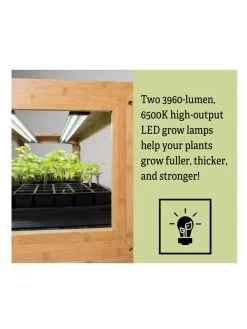 Medium Bamboo LED Grow Light Garden -Gardenhaus Shop 8597883 2