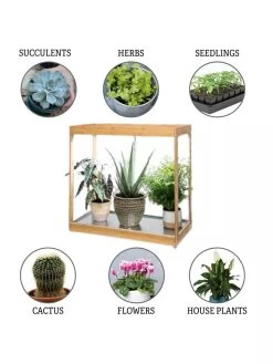 Medium Bamboo LED Grow Light Garden -Gardenhaus Shop 8597883 3