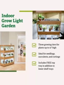 Bamboo LED Grow Light Garden For Succulents And Seeds 21 Bamboo LED Grow Light Garden For Succulents And Seeds -Gardenhaus Shop 8598084 5