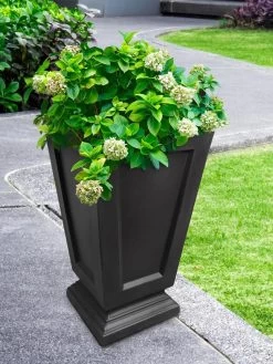 Kensington Self-Watering Tall Patio Planter, 25" -Gardenhaus Shop 8598549 01V tif