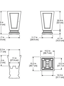 Kensington Self-Watering Tall Patio Planter, 25" -Gardenhaus Shop 8598549 07V tif