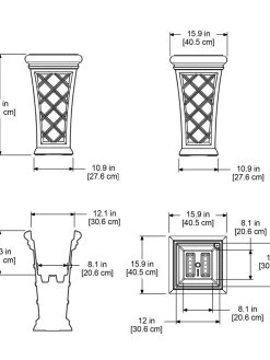 Carolina Self-Watering Tall Planter, 28" -Gardenhaus Shop 8598645 11V tif