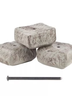 Rock Lock Interlocking Garden System, Ends, Set Of 3