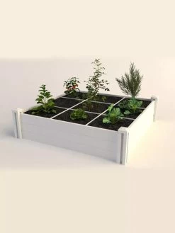 Raised Garden Bed With Grow Grid, 4' X 4' -Gardenhaus Shop 8599291 02V