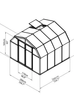 Canopia® By Palram Hobby Gardener Greenhouse, 8' -Gardenhaus Shop 8599331 11V tif