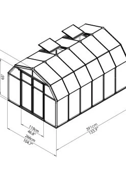 Canopia® By Palram Hobby Gardener Greenhouse, 8' -Gardenhaus Shop 8599332 03V tif