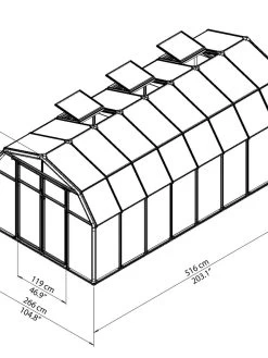 Canopia® By Palram Hobby Gardener Greenhouse, 8' -Gardenhaus Shop 8599333 04V tif
