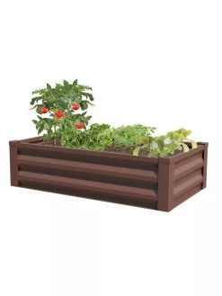Powder-Coated Metal Raised Garden Bed, 24" X 48" -Gardenhaus Shop 8599393 01V powder coated metal raised garden bed 24 inch by 48 inch