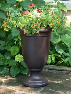 Ellington Self-Watering Urn Planter, 24" -Gardenhaus Shop 8600110 02V tif