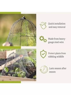 Chicken Wire Cloche With Extension 17 Chicken Wire Cloche With Extension -Gardenhaus Shop 8600116 3