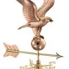 Eagle Garden Copper Weathervane With Pole