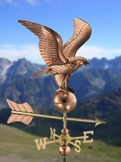 Eagle Garden Copper Weathervane With Pole -Gardenhaus Shop 8600278 05v
