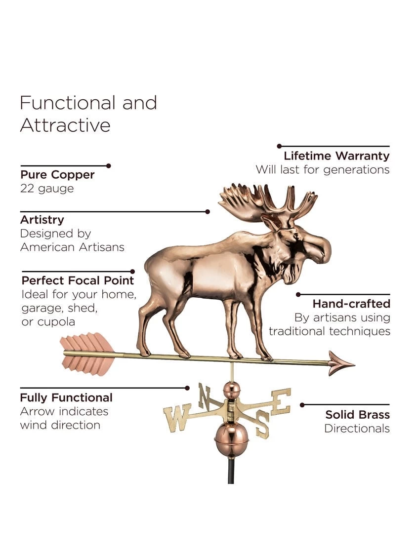 Moose With Arrow Weathervane 4 Moose With Arrow Weathervane - Image 2