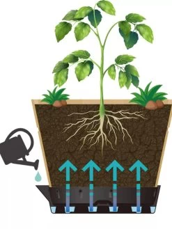 VegTrug® Build-a-Barrel Wooden Planter With Self-Watering Reservoir Tray, 18" -Gardenhaus Shop 8610253 05V tif