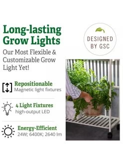 Oslo 4-Tier LED Grow Light Garden -Gardenhaus Shop 8610473 4