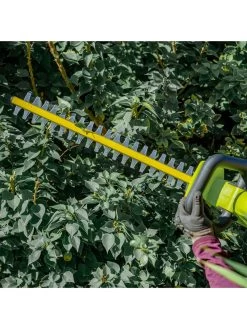 Sun Joe 24V-HT22-LTE 24-Volt ION+ Cordless Hedge Trimmer Kit | 22-Inch | W/ 2.0-Ah Battery And Charger -Gardenhaus Shop 8610657 09v