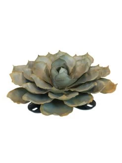Desert Steel Blue Rose Succulent Sculpture 13 Desert Steel Blue Rose Succulent Sculpture -Gardenhaus Shop 8610764 01v desert steel blue rose succulent large