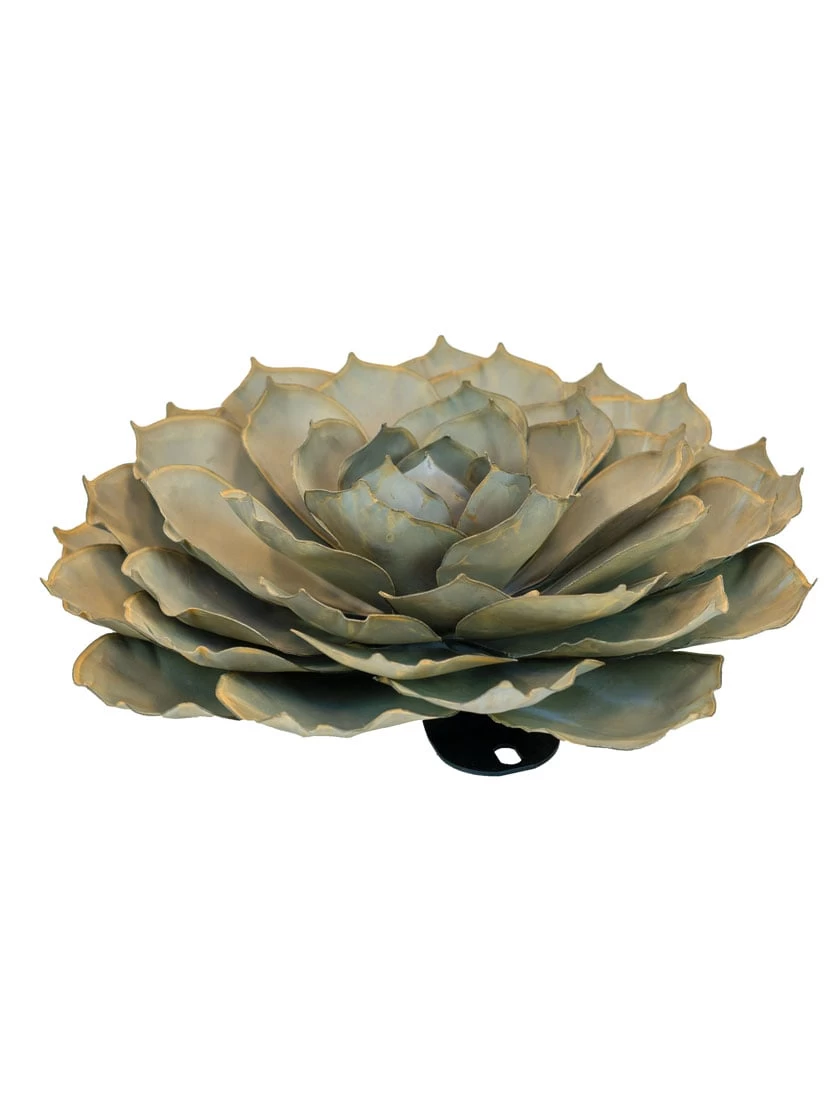 Desert Steel Blue Rose Succulent Sculpture 7 Desert Steel Blue Rose Succulent Sculpture - Image 5