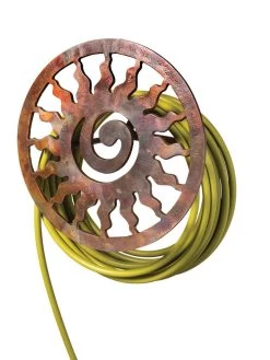 Rustic Sun Wall-Mount Garden Hose Hanger -Gardenhaus Shop 8611025 2923 tif