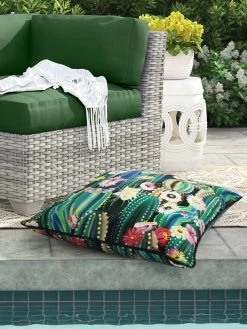 Outdoor Decor™ Floor Pillows, 24" X 24" -Gardenhaus Shop 8611118 109v cact outdoor floor deco pillow 24x24 multi cactus