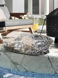 Outdoor Decor™ Floor Pillows, 24" X 24" -Gardenhaus Shop 8611118 111v trta outdoor floor deco pillow 24x24 tribal taupe