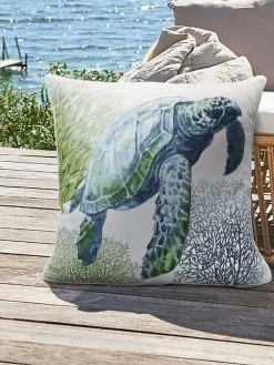 Outdoor Decor™ Floor Pillows, 24" X 24" -Gardenhaus Shop 8611118 115v trtl outdoor floor deco pillow 24x24 sea turtle