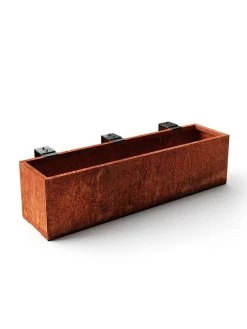 Veradek Metallic Series Corten Steel Railing Planters -Gardenhaus Shop 8611611 05v