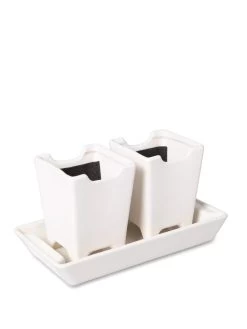 Stoneware Self-Watering Windowsill Planters, Set Of 2 10 Stoneware Self-Watering Windowsill Planters, Set Of 2 -Gardenhaus Shop 8611890 5658 tif