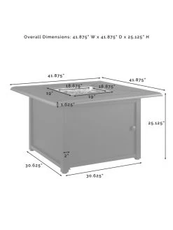 Crosley Dante Metal Fire Table -Gardenhaus Shop 8611944 14v
