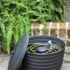 Matte Black Ribbed Hose Pot With Lid -Gardenhaus Shop 8611991 061 tif