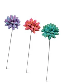 Dahlia Flower Garden Stakes Set -Gardenhaus Shop 8612055 5954 tif