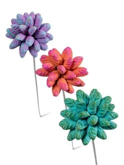 Dahlia Flower Garden Stakes Set -Gardenhaus Shop 8612055 5955 tif