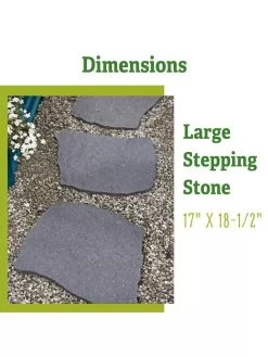 Recycled Rubber Flagstone Stepping Stone -Gardenhaus Shop 8612235 1