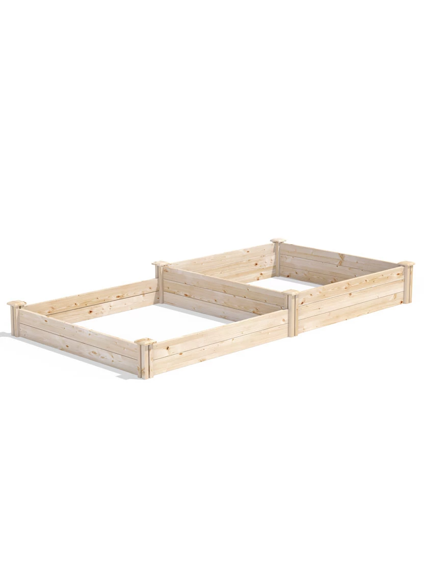 2-Tier Pine Raised Garden Bed, 4'x8' 4 2-Tier Pine Raised Garden Bed, 4'x8' - Image 2