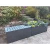 Nice Aluminum Trough Planters With Bench Top, 16"High -Gardenhaus Shop 8612377 01v 1