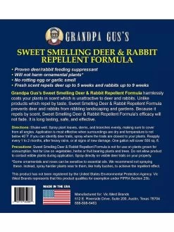 Grandpa Gus's Deer & Rabbit Repellent Spray -Gardenhaus Shop 8612427 05V 3 4