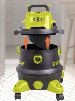 Sun Joe® 8-Gal 1200W 6.5 Pk HP Wet/Dry Shop Vac, HEPA,w/Cleaning Attachments -Gardenhaus Shop 8612522 07v