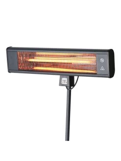 Sun Joe® 1500W Elec. Infrared OD Patio Heater, Adjust Ht. Range, W/Wall Bracket & Cover -Gardenhaus Shop 8612532 01v