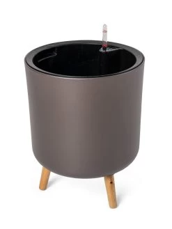 Ava Self-Watering Round Planter -Gardenhaus Shop 8612692 298 ava self watering round planter coffee