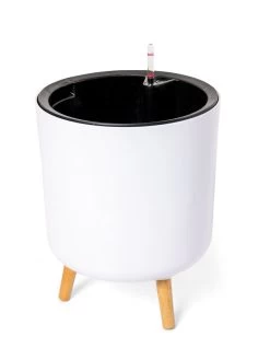 Ava Self-Watering Round Planter -Gardenhaus Shop 8612692 299 ava self watering round planter white